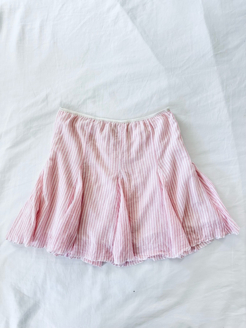 Light Pink Striped Circle Skirt – Flared Everyday Style